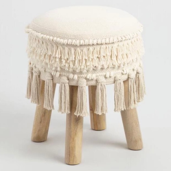 Boho stool with tassels ☮️